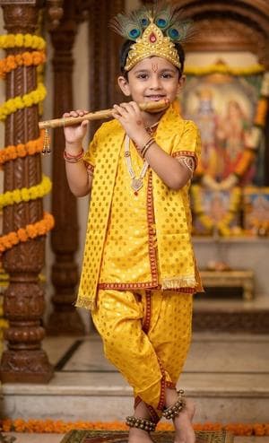 Krishna golden dress image 1