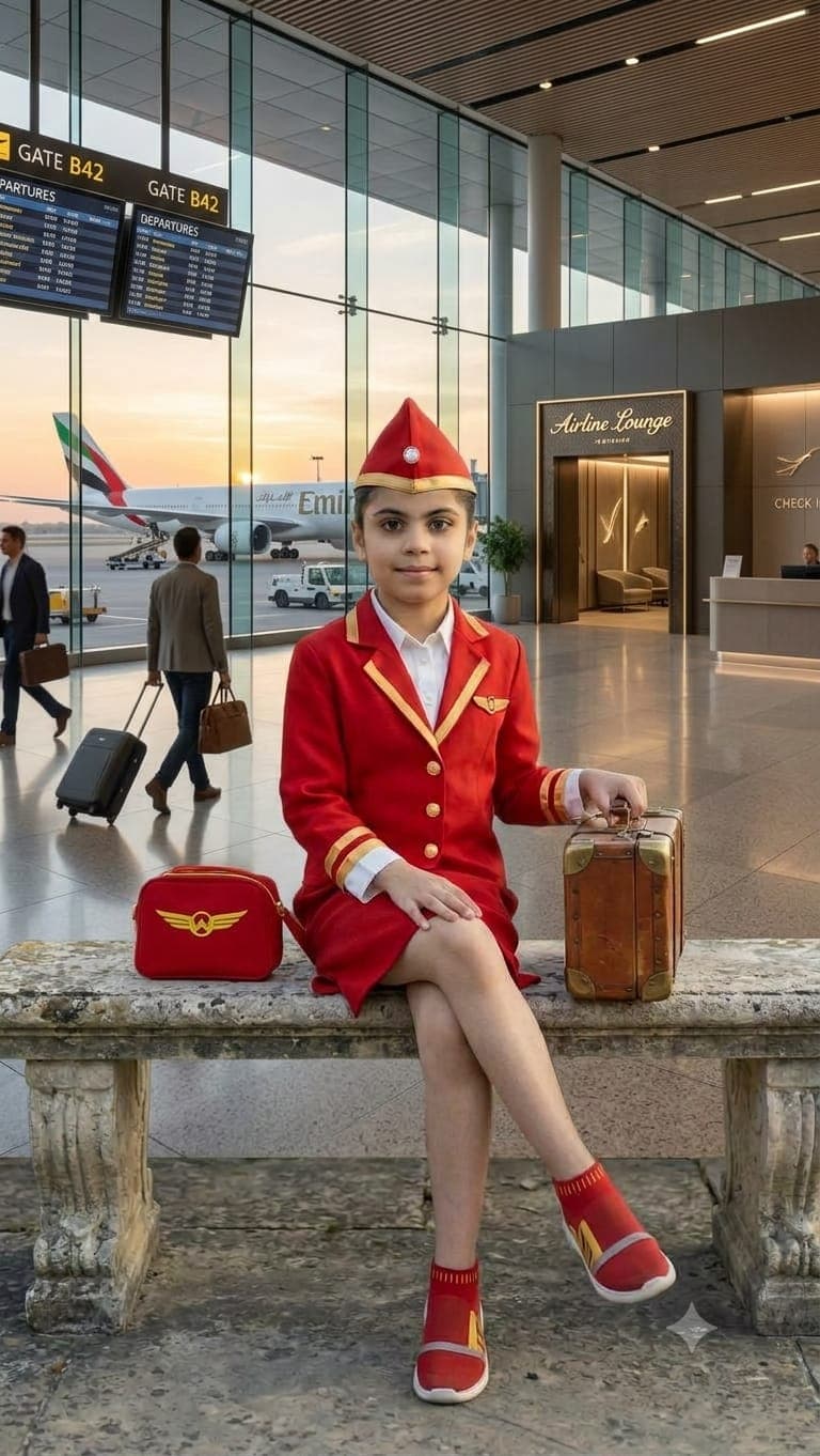 Air hostess Red dress image 3
