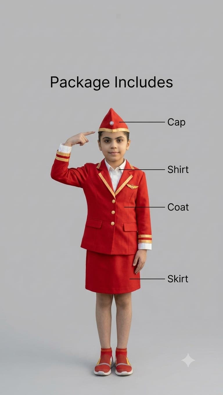 Air hostess Red dress image 4