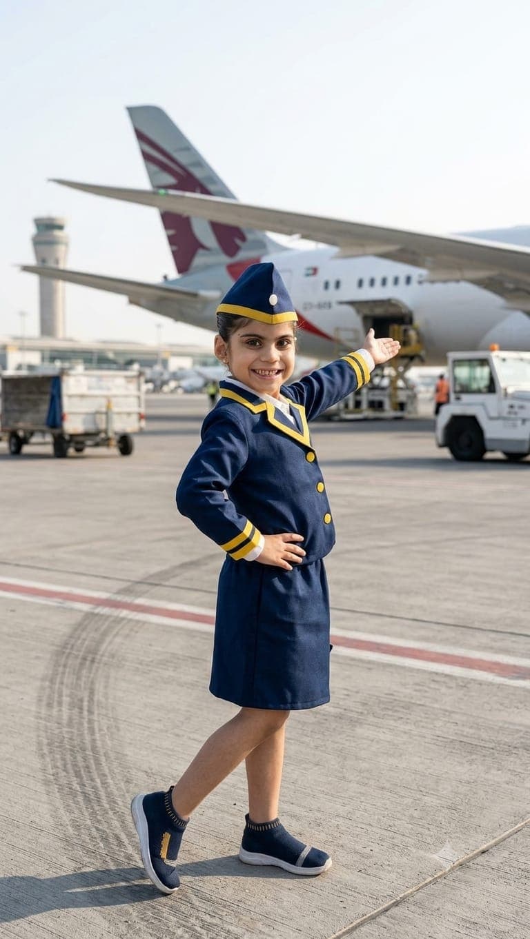 Air hostess blue dress image 1