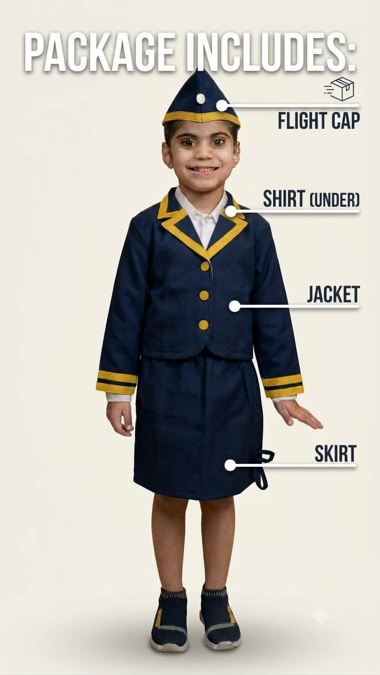 Air hostess blue dress image 5