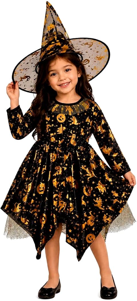 Golden witch dress image 3