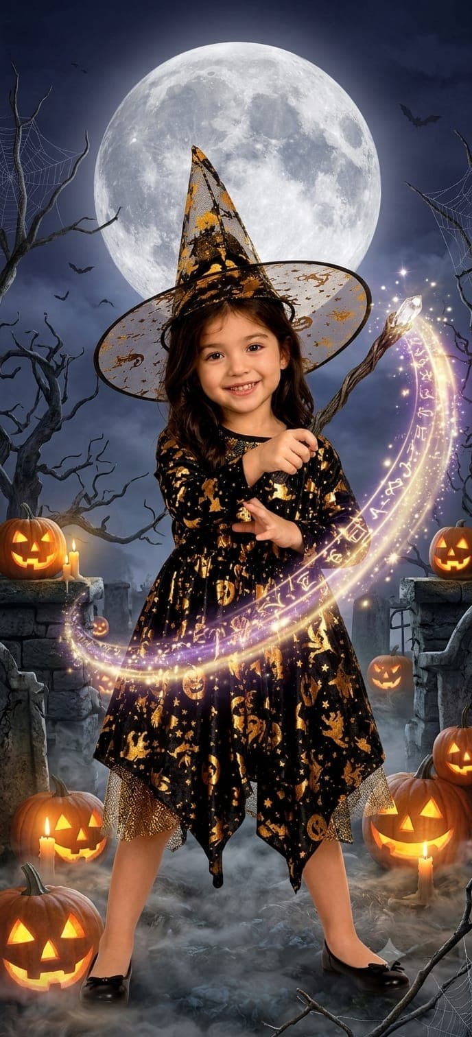 Golden witch dress image 2