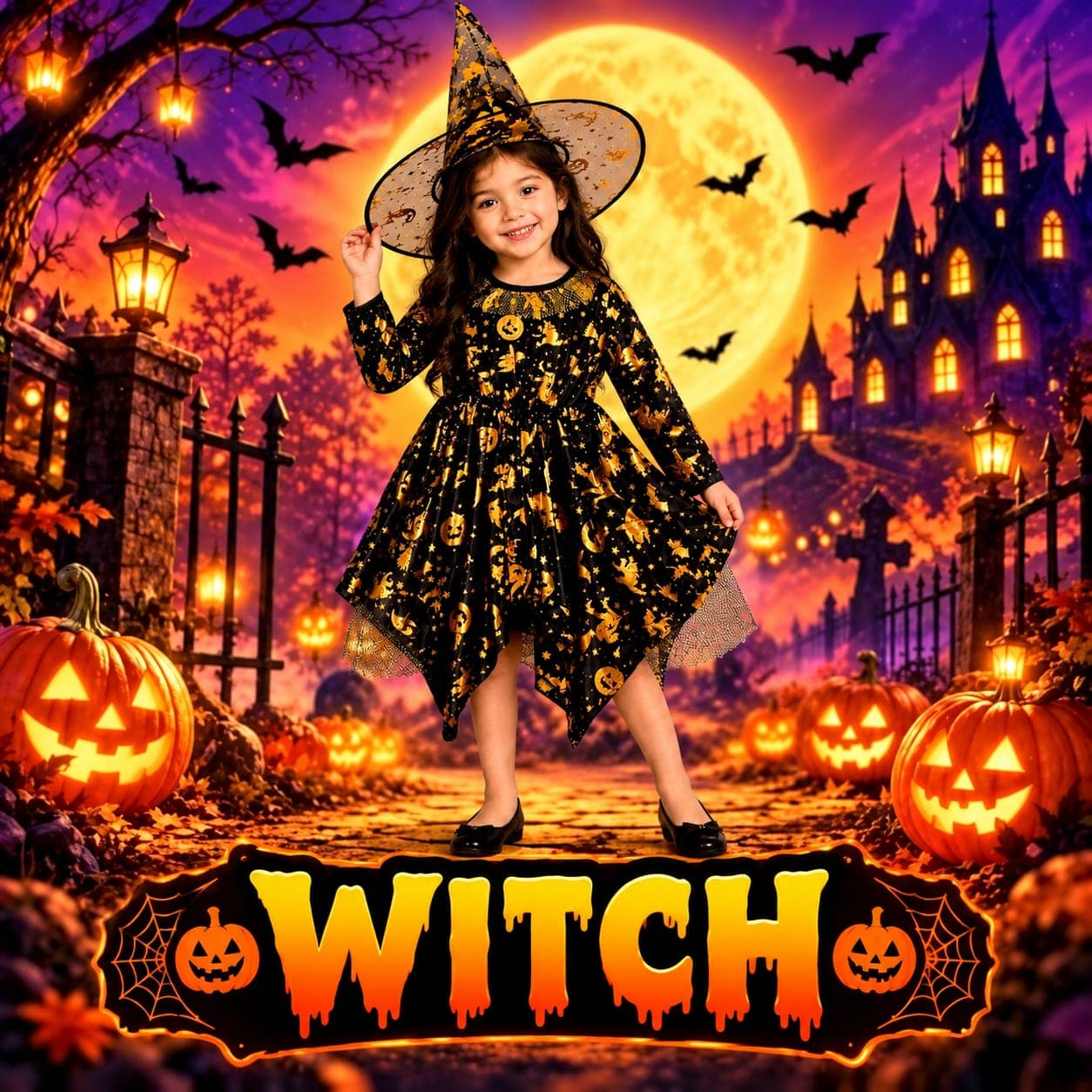 Golden witch dress image 1